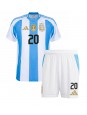 Billige Argentina Alexis Mac Allister #20 Hjemmedraktsett Barn Copa America 2024 Kortermet (+ Korte bukser)